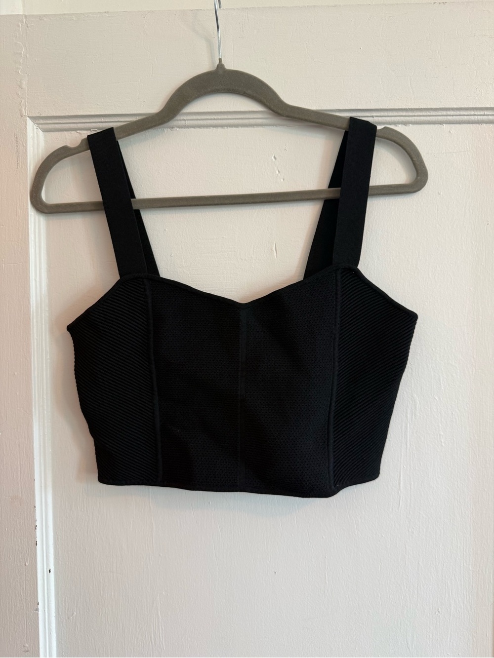 House of Harlow 1960 Black Structured Bustier Crop Top